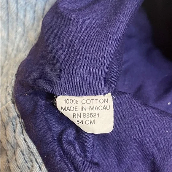 SC Denim Bucket Hat with Orange South Carolina Embroidered Palmetto Tree & moon - Picture 6 of 6